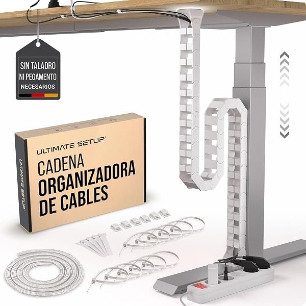 Organizador de cables flexible para escritorio